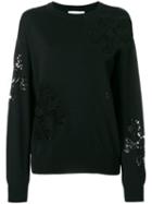 Moschino Lace Insert Jumper, Women's, Size: 40, Black, Wool/rayon/polyamide
