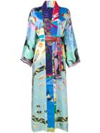 Rianna + Nina - Printed Long Sleeve Kimono Jacket - Women - Silk - One Size, Silk