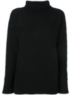 Vanessa Bruno High Neck Oversized Jumper, Women's, Size: Large, Black, Wool/yak