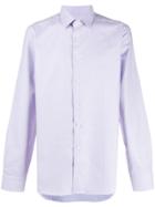 Canali Long Sleeved Cotton Shirt - Purple