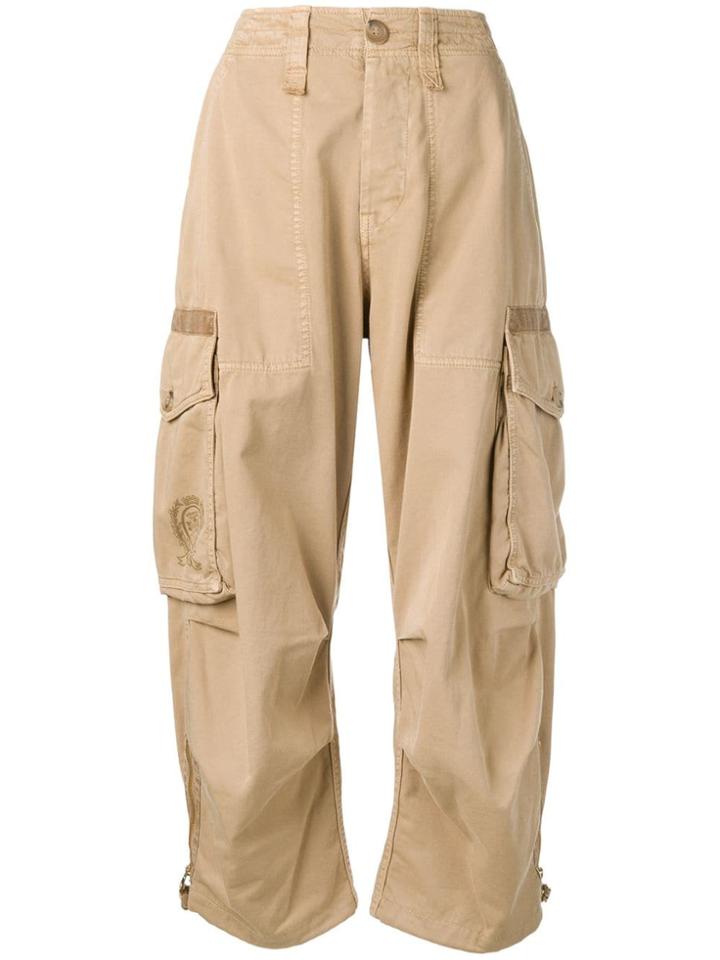 Hilfiger Collection Cropped Cargo Trousers - Neutrals
