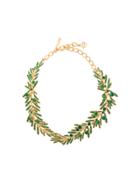 Oscar De La Renta Tropical Palm Necklace - Green