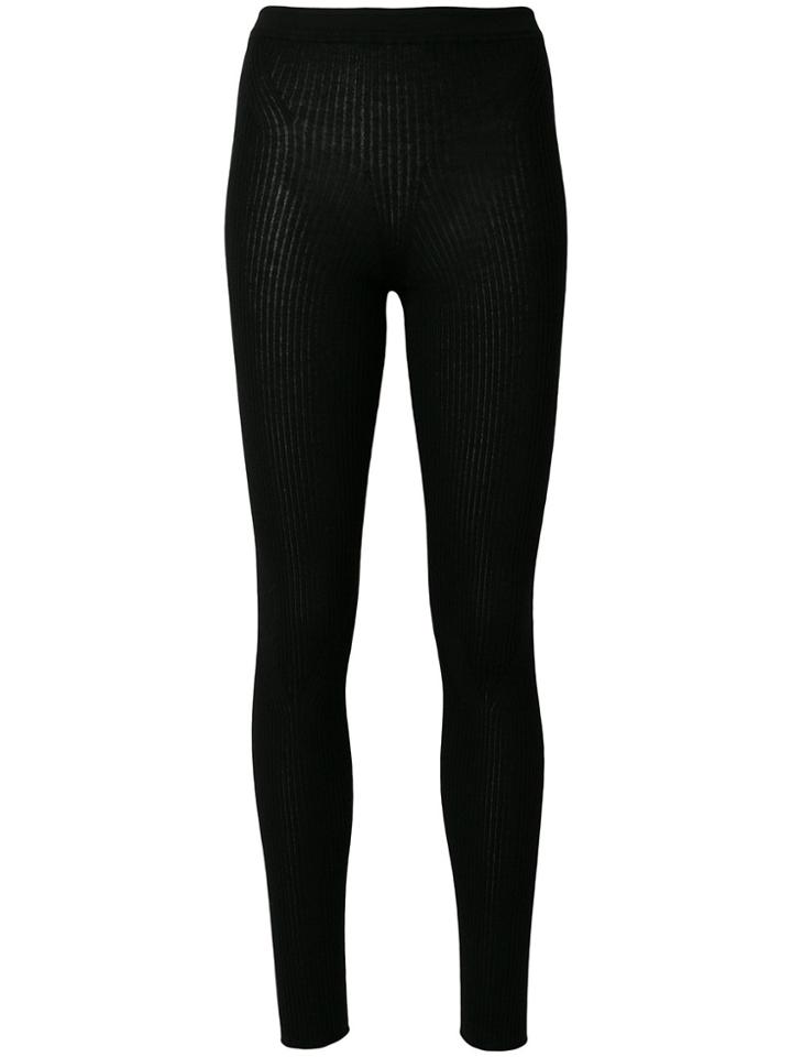 Gentry Portofino Ribbed Knit Leggings - Black