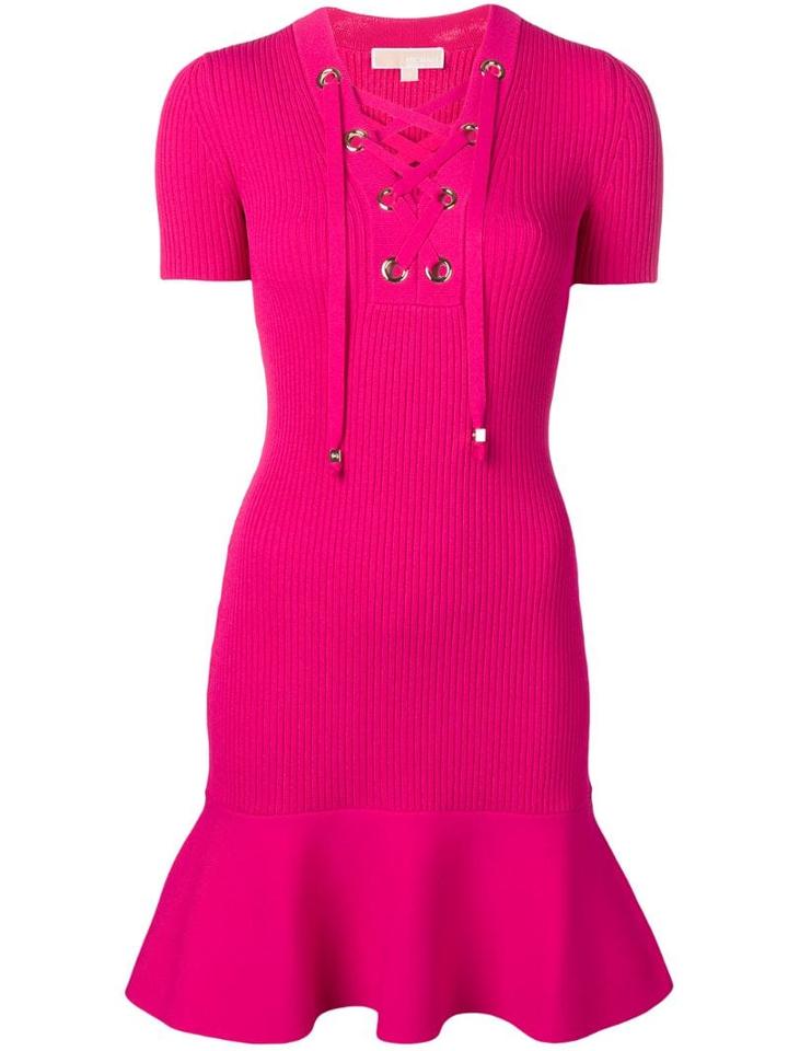 Michael Michael Kors Ribbed Mini Dress - Pink