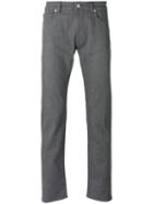 Versace Embroidered Jeans, Men's, Size: 32, Grey, Cotton/spandex/elastane/polyester/lamb Skin