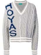 Paura V-neck Knit Sweater - Grey