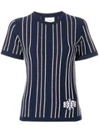 Barrie Cashmere Striped Top - Blue