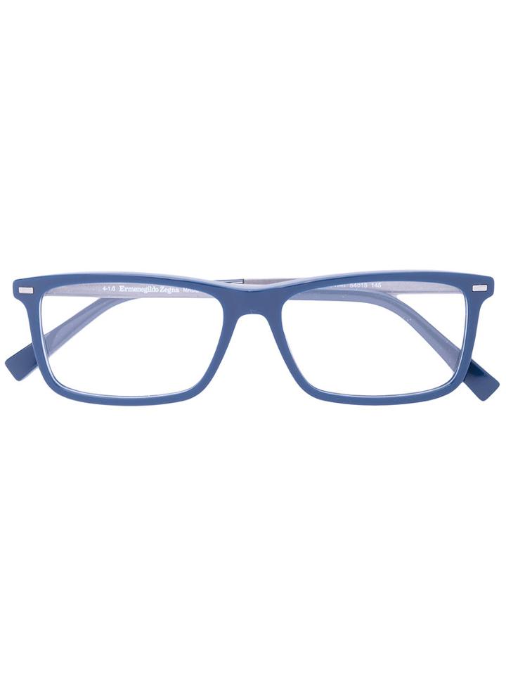 Ermenegildo Zegna - Square Optical Glasses - Men - Acetate/metal - 54, Blue, Acetate/metal