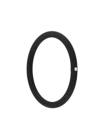 Andre Ribeiro Rubber And Diamond Bracelet, Adult Unisex, Black