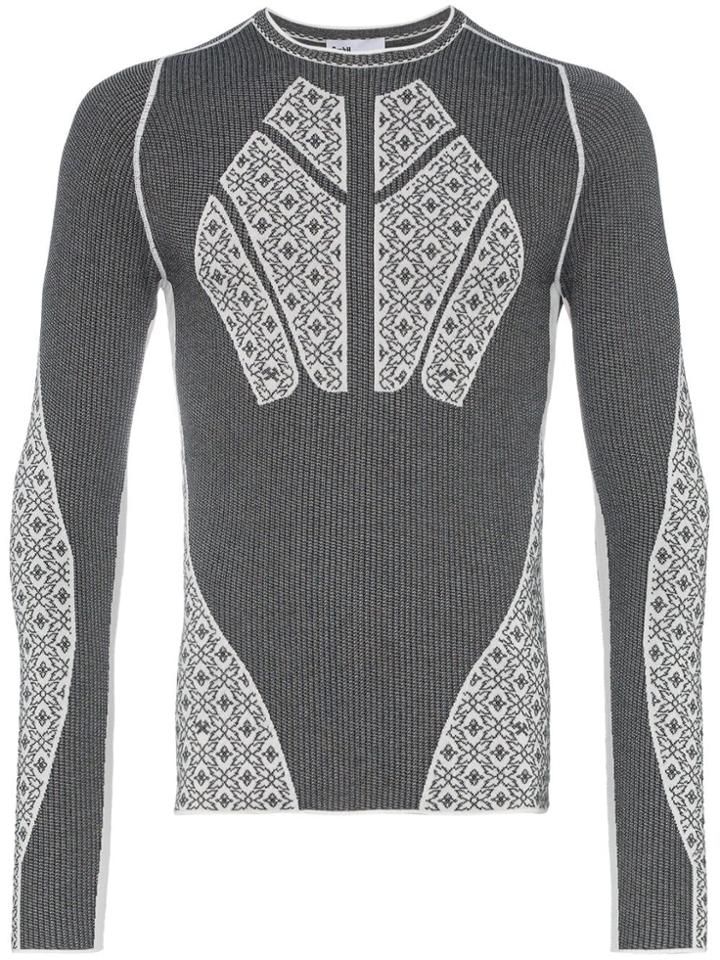 Gmbh Patchwork Intarsia Jumper - Black
