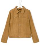 Dondup Kids - Buttoned Leather Jacket - Kids - Goat Skin - 14 Yrs, Boy's, Brown