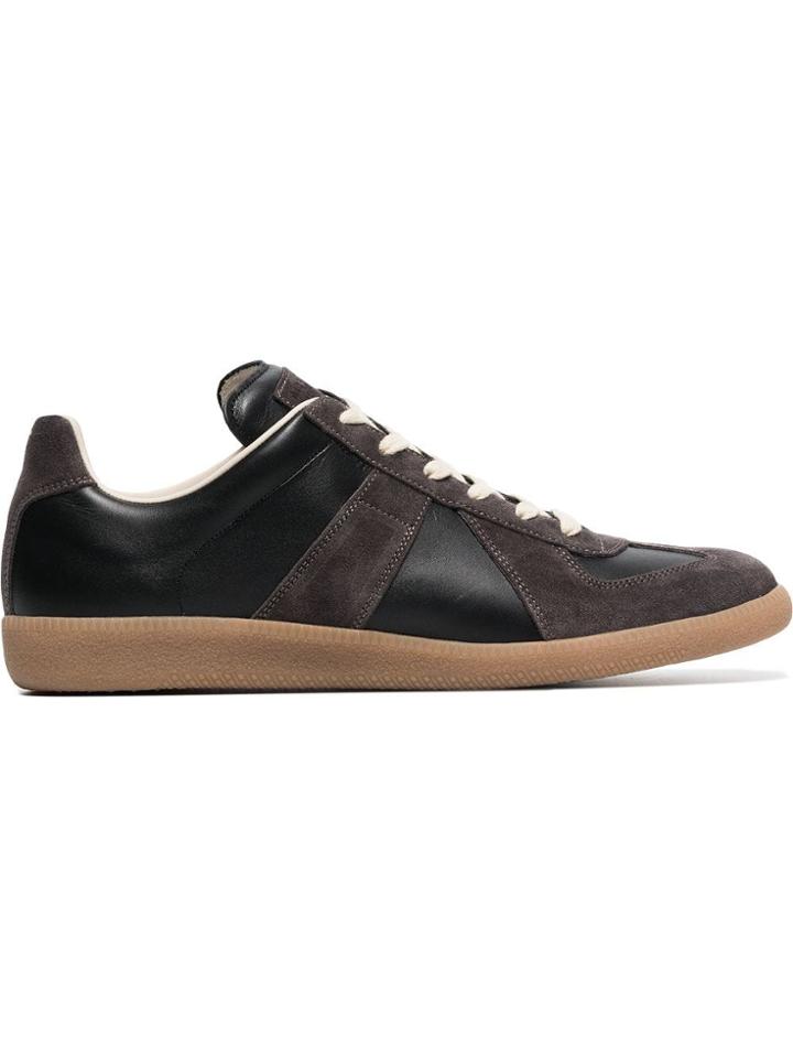 Maison Margiela Brown Replica Suede Leather Sneakers