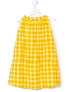 Marni Kids Sleeveless Checked Dress, Girl's, Size: 12 Yrs, Yellow/orange