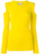 Erika Cavallini Slit Sleeves Jumper, Women's, Size: Large, Yellow/orange, Polypropylene