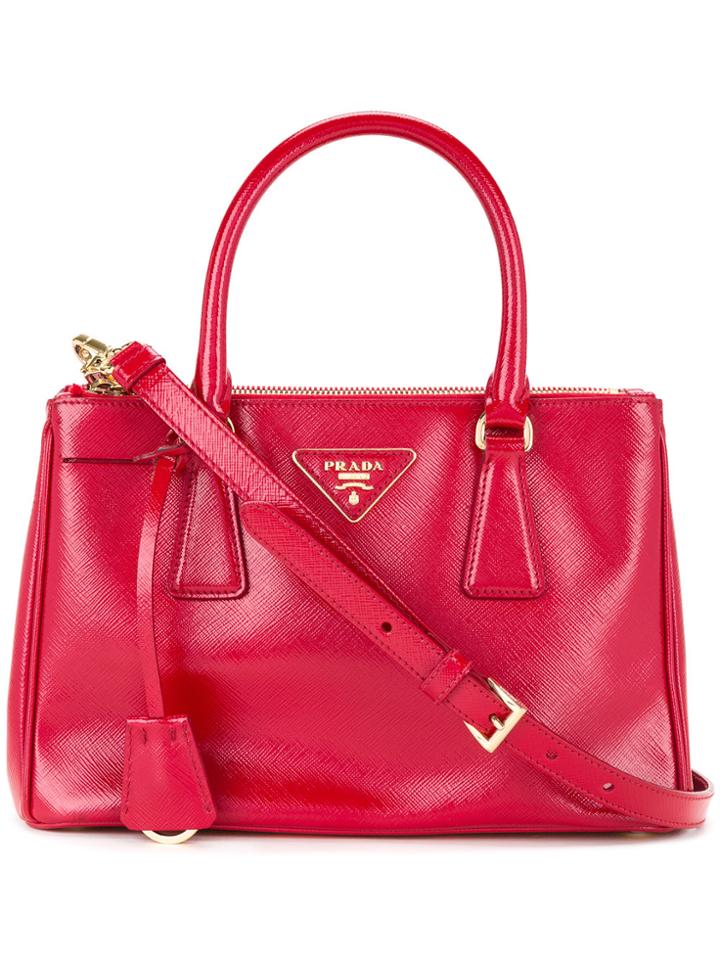 Prada Vintage Logo 2-way Handbag - Red