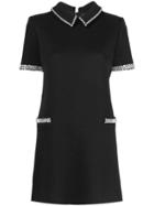 Saint Laurent Short-sleeve Embellished Dress - Black
