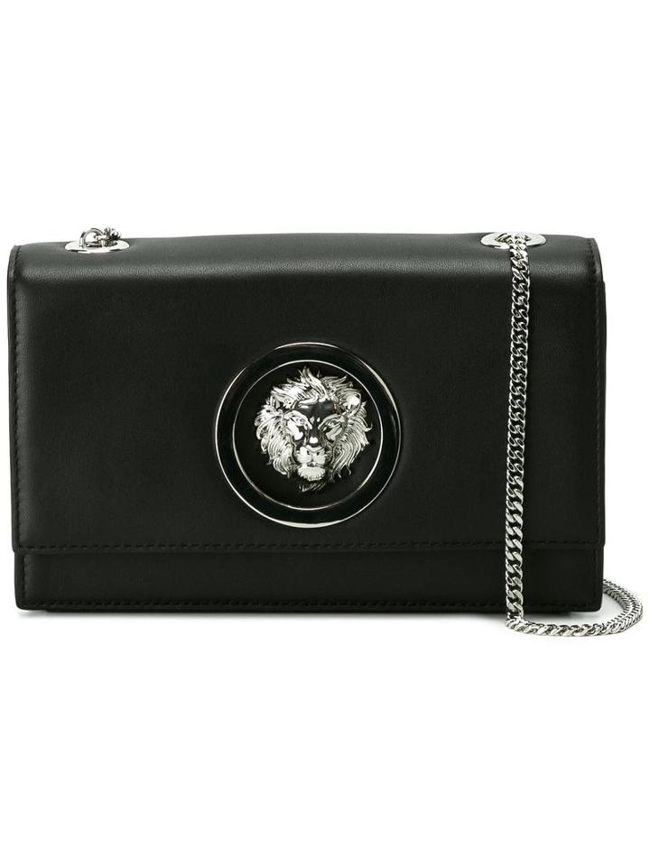 Versus Chain Strap Shoulder Bag, Women's, Black, Leather