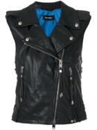 Diesel L-rata Leather Gilet - Black