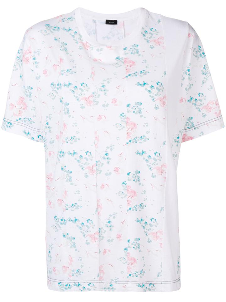 Joseph Printed Panel Short Sleeve T-shirt - White