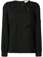 Red Valentino Tulle Bow Blouse - Black