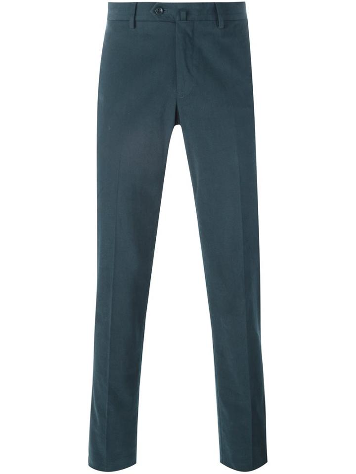 Loro Piana Classic Chinos, Men's, Size: 46, Blue, Cotton/spandex/elastane