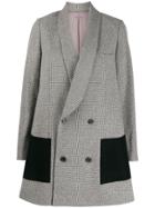 Sueundercover Houndstooth Double-breasted Blazer - Grey