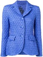 Ermanno Scervino Quilted Single-breasted Blazer - Blue