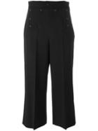 Red Valentino Cropped Trousers, Women's, Size: 40, Black, Acetate/polyester/spandex/elastane