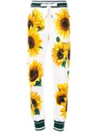 Dolce & Gabbana Sunflower Print Trousers - Yellow