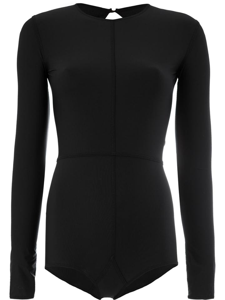 Ann Demeulemeester Fitted Longsleeved Bodysuit - Black