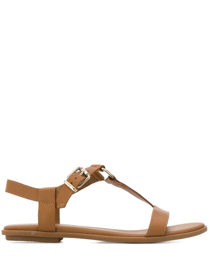 Tommy Hilfiger Side Buckle Sandals - Brown