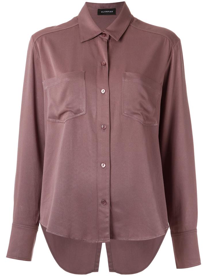 Olympiah - Back Slit Shirt - Women - Viscose - 40, Pink/purple, Viscose