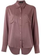 Olympiah - Back Slit Shirt - Women - Viscose - 40, Pink/purple, Viscose