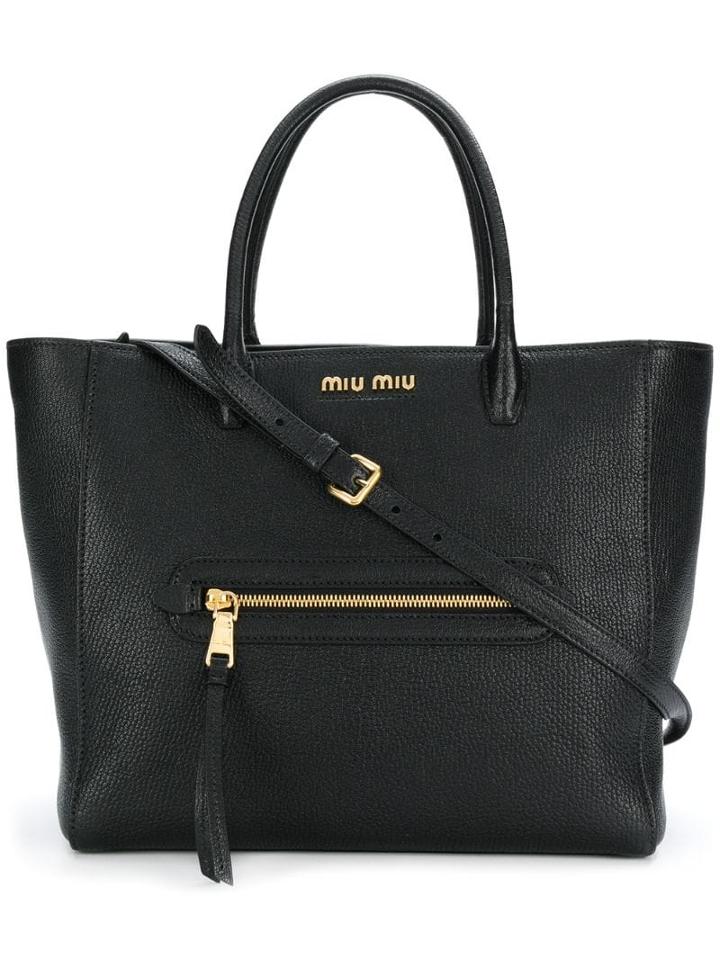 Miu Miu Trapeze Tote Bag - Black