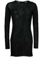 A New Cross Round Neck Jumper - Black