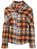 Comme Des Garçons Vintage Plaid Deconstructed Jacket - Yellow & Orange