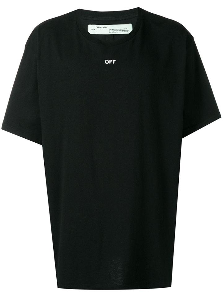 Off-white Printed Oversized T-shirt - Black