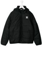 Adidas Kids Hooded Padded Jacket - Black