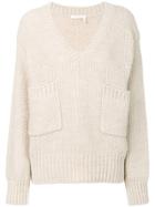 Chloé Chunky Knitted Sweater - Nude & Neutrals