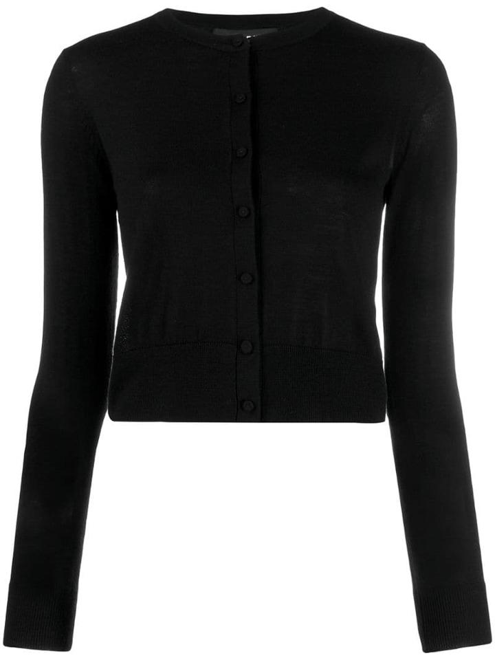Paule Ka Round Neck Cardigan - Black