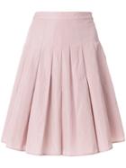 Red Valentino Pleated A-line Skirt - Pink & Purple