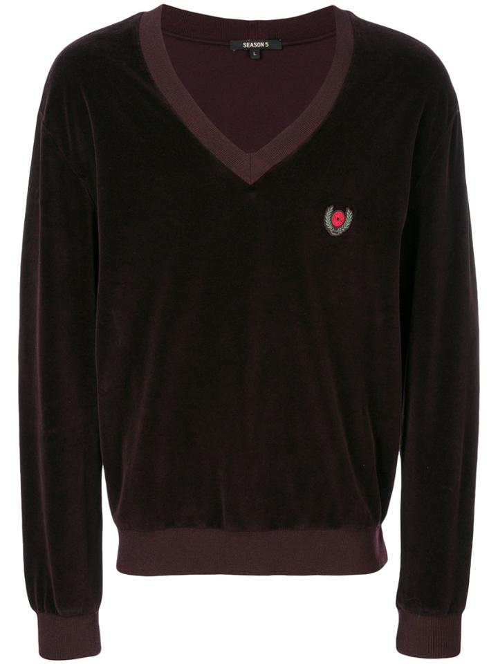 Yeezy V-neck Sweatshirt - Red