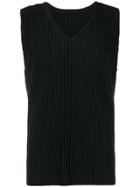 Homme Plissé Issey Miyake Ribbed Tank Top - Black
