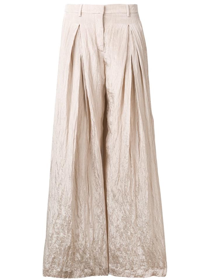 Giorgio Armani Palazzo Trousers - Neutrals