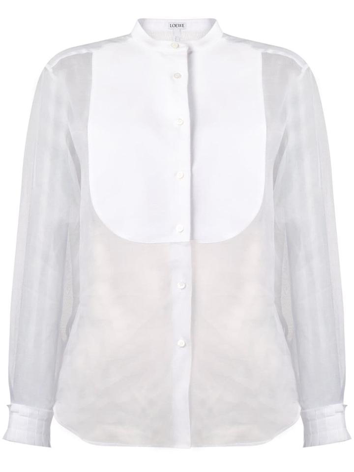 Loewe Sheer Bib Shirt - White