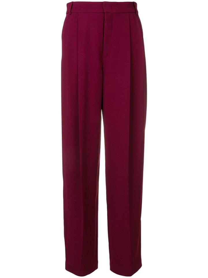 Joseph High Waist Trousers - Red