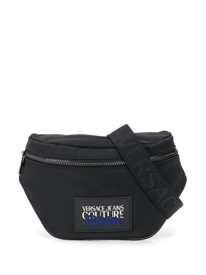 Versace Jeans Couture Logo Patch Belt Bag - Black