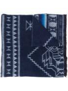 Kenzo Logo Knit Scarf - Blue