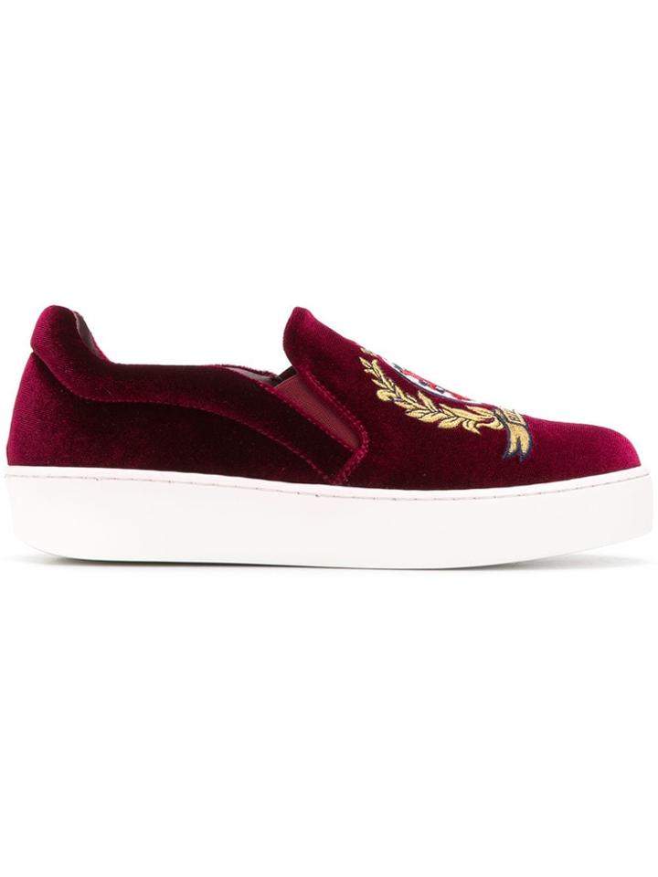 Hilfiger Collection Embroidered Logo Crest Sneakers