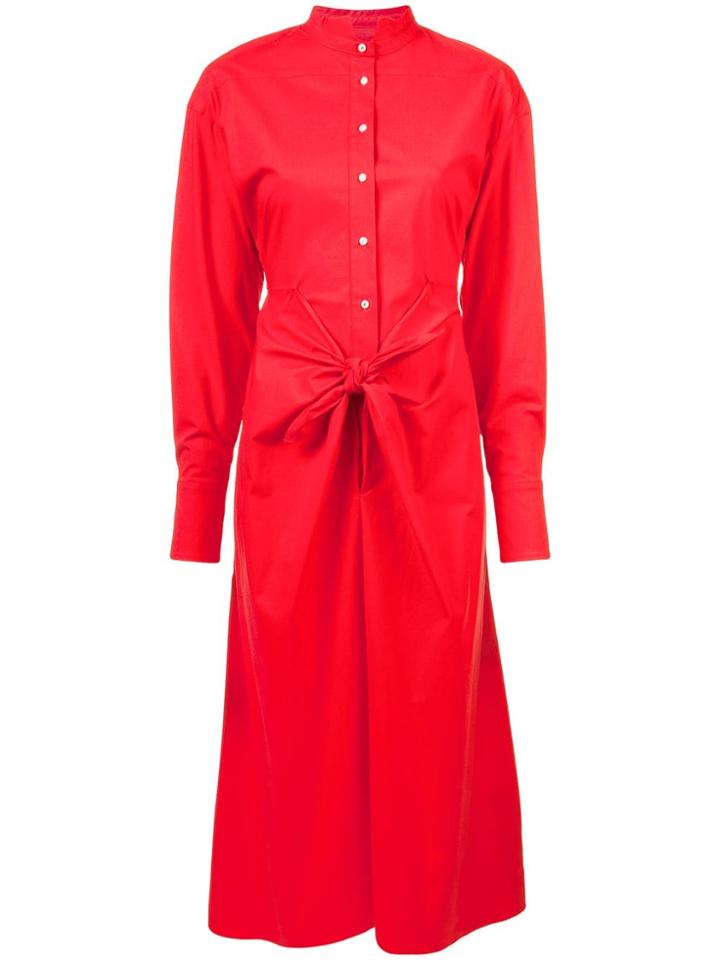 Proenza Schouler Tied Shirt Dress - Red